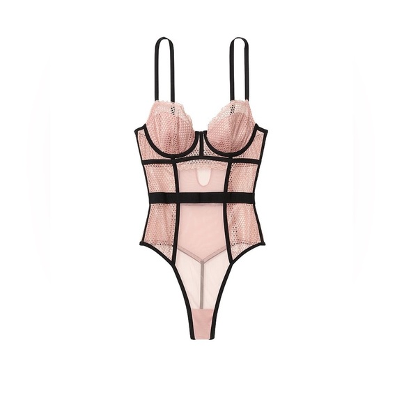 Victoria’s Secret Fishnet & Mesh Teddy Bodysuit - Picture 1 of 11